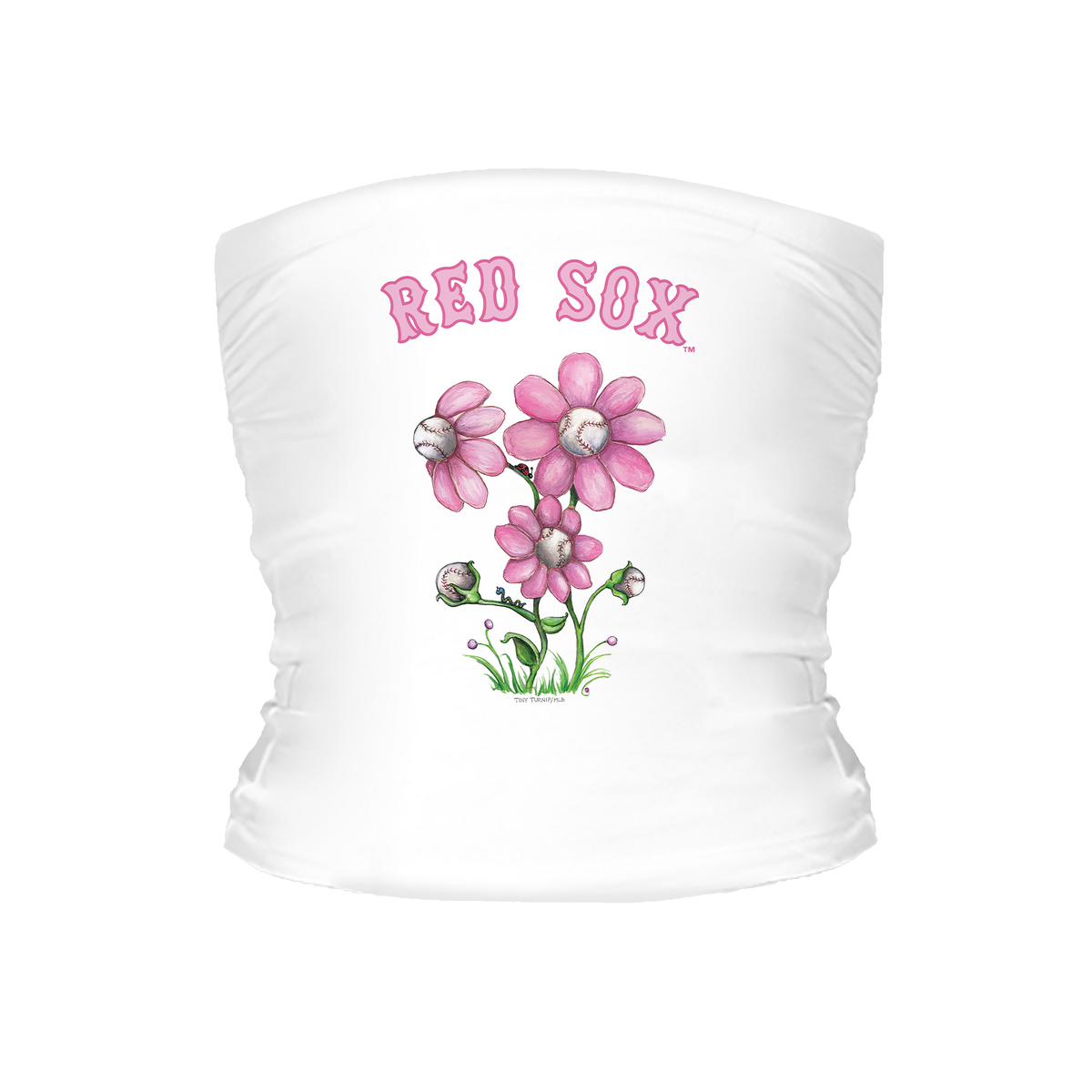 Boston Red Sox Blooming Baseball Tube Top - Tiny Turnip