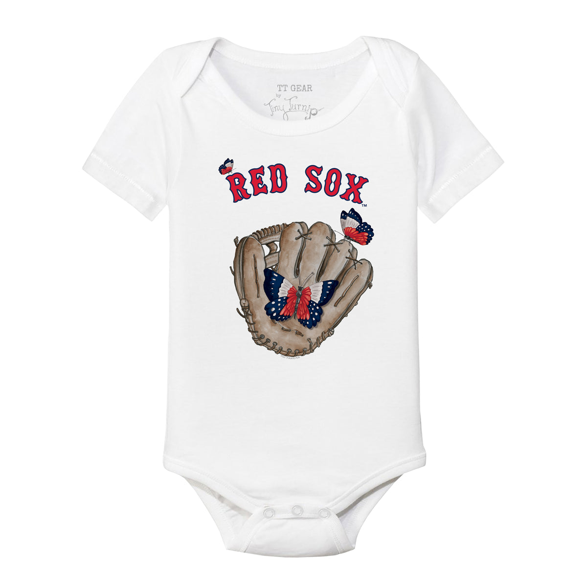 Boston Red Sox Butterfly Glove Short Sleeve Snapper