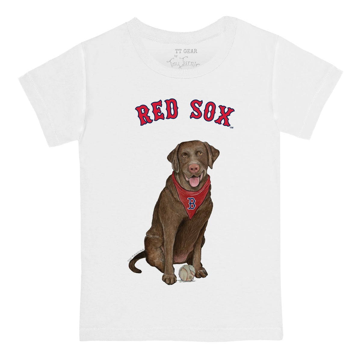 Boston Red Sox Chocolate Labrador Retriever Tee Shirt