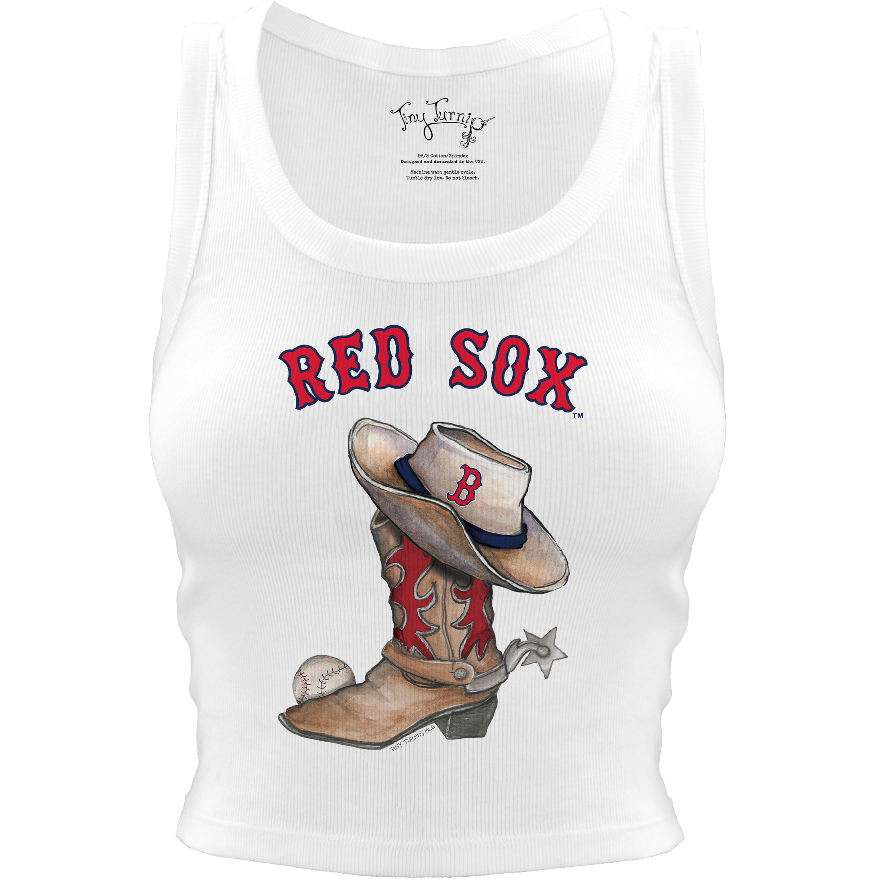 Boston Red Sox Cowboy Boot Crop Tank