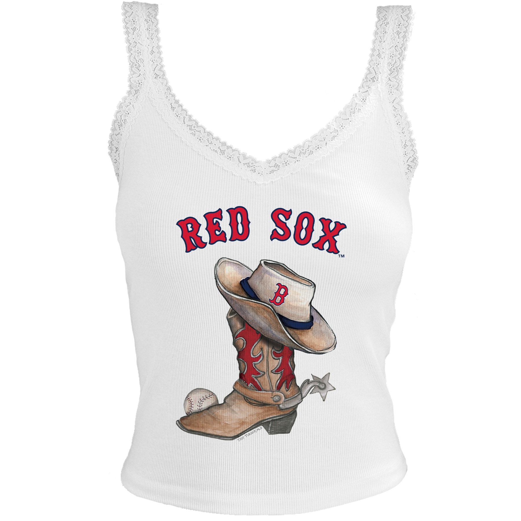Boston Red Sox Cowboy Boot Lace Tank