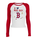 I Heart Red Sox Roxy Raglan Long Sleeve