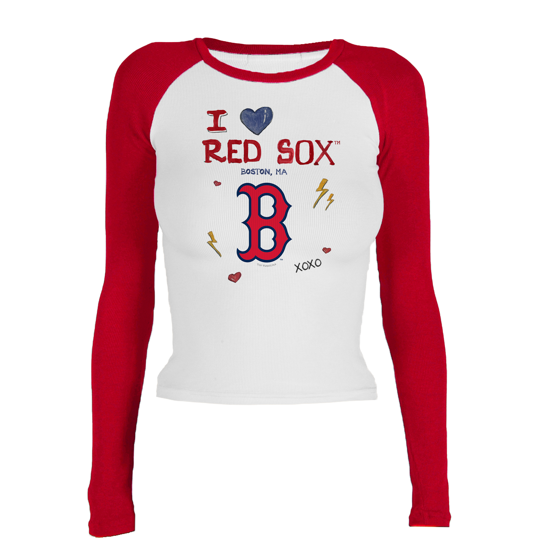 I Heart Red Sox Roxy Raglan Long Sleeve