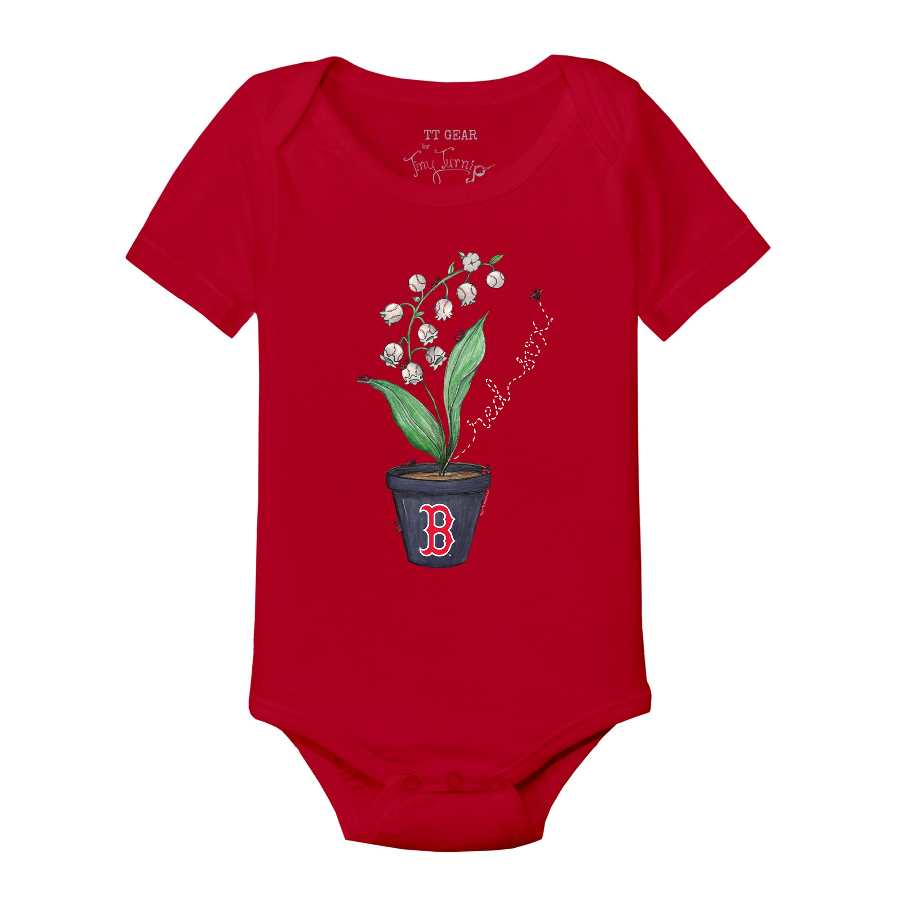 Boston Red Sox Ladybug Short Sleeve Snapper