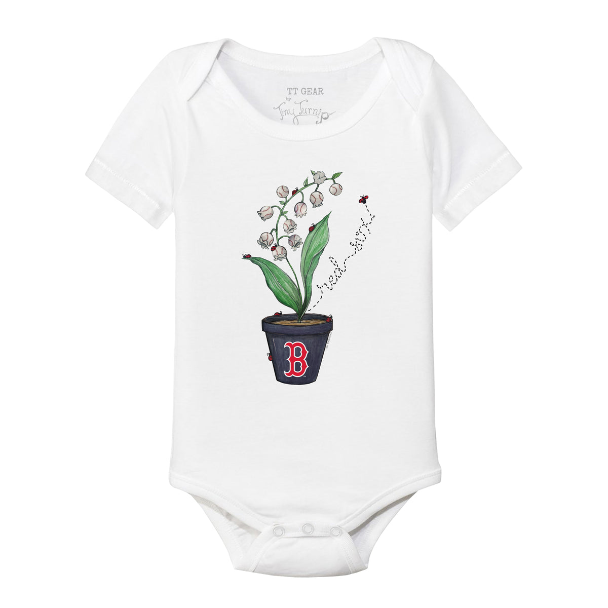 Boston Red Sox Ladybug Short Sleeve Snapper