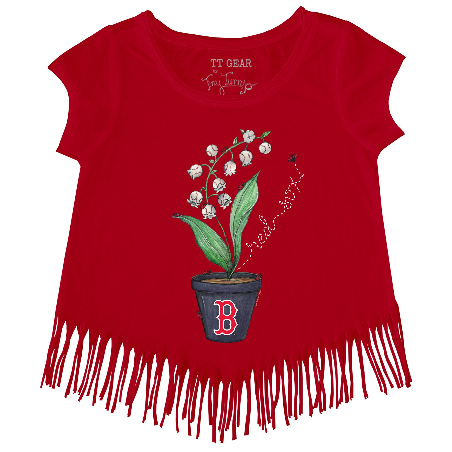 Boston Red Sox Ladybug Fringe Tee