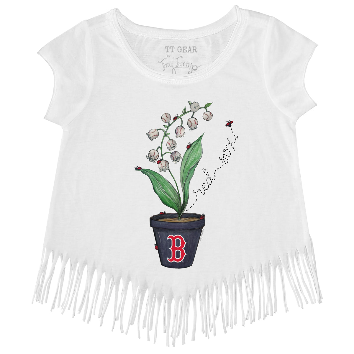 Boston Red Sox Ladybug Fringe Tee