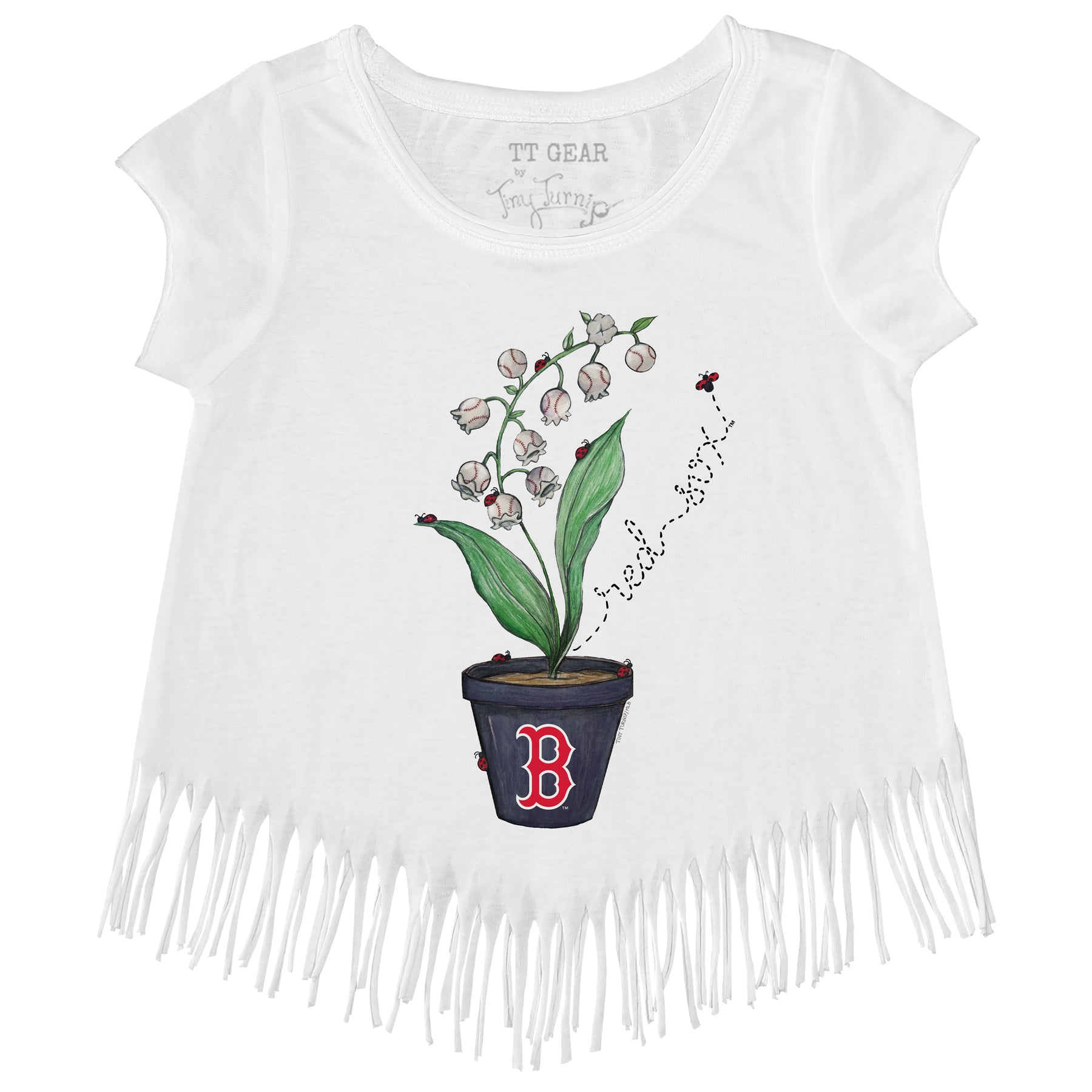 Boston Red Sox Ladybug Fringe Tee