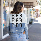 Boston Red Sox Dip-Dyed Khloe Denim Logo Grid