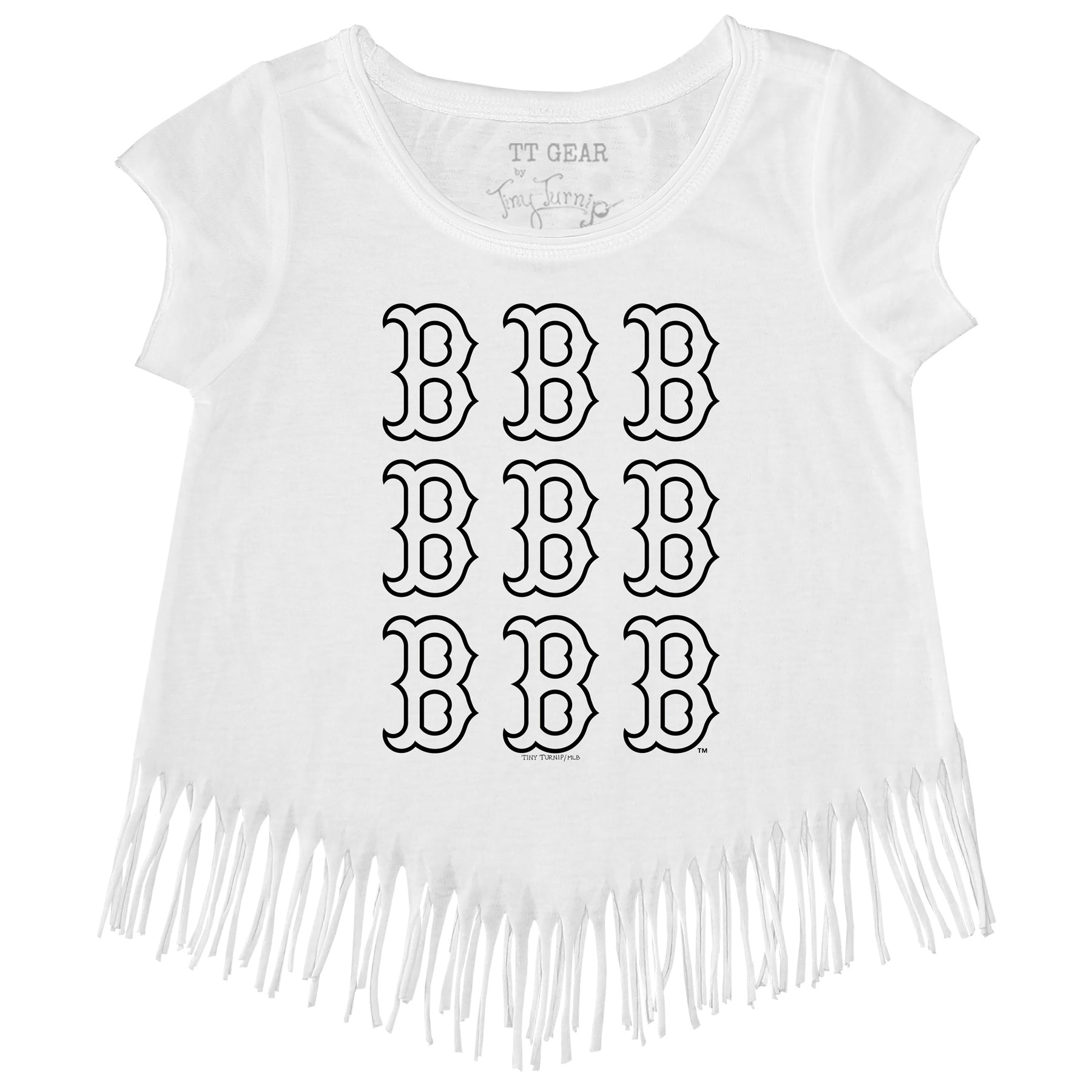 Boston Red Sox Logo Grid Fringe Tee