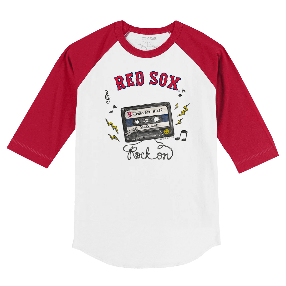 Boston Red Sox Mixtape 3/4 Red Sleeve Raglan