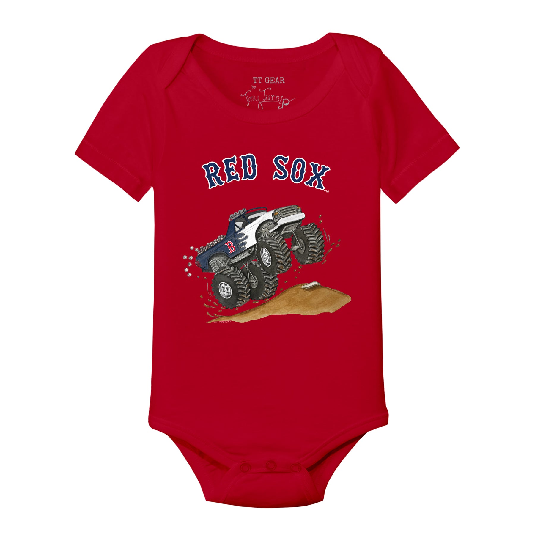 Boston Red Sox Monster Truck Short Sleeve Snapper