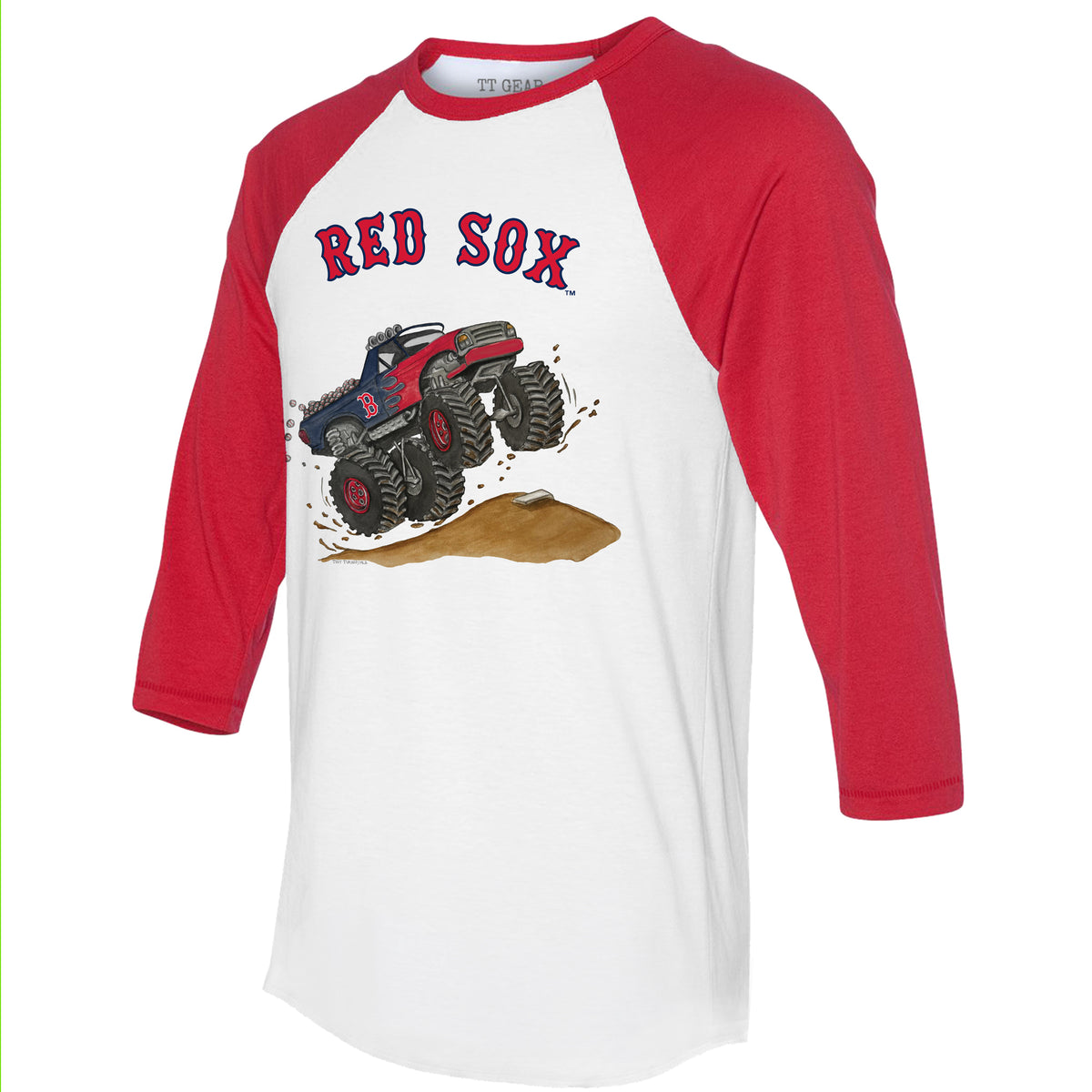 Boston Red Sox Monster Truck 3/4 Red Sleeve Raglan
