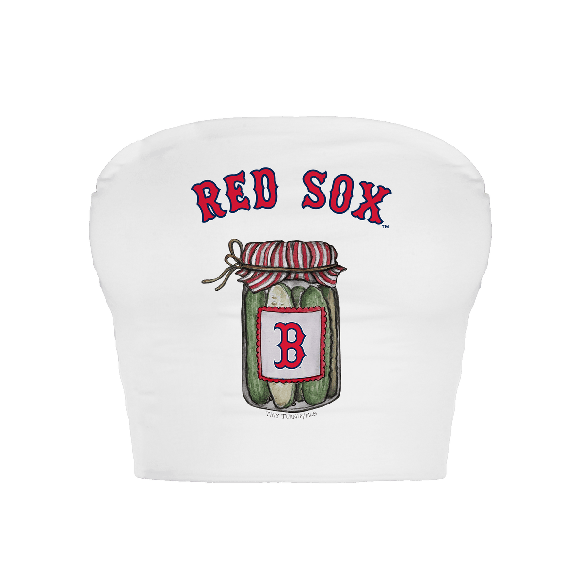 Boston Red Sox Pickle Jar Crop Tube Top