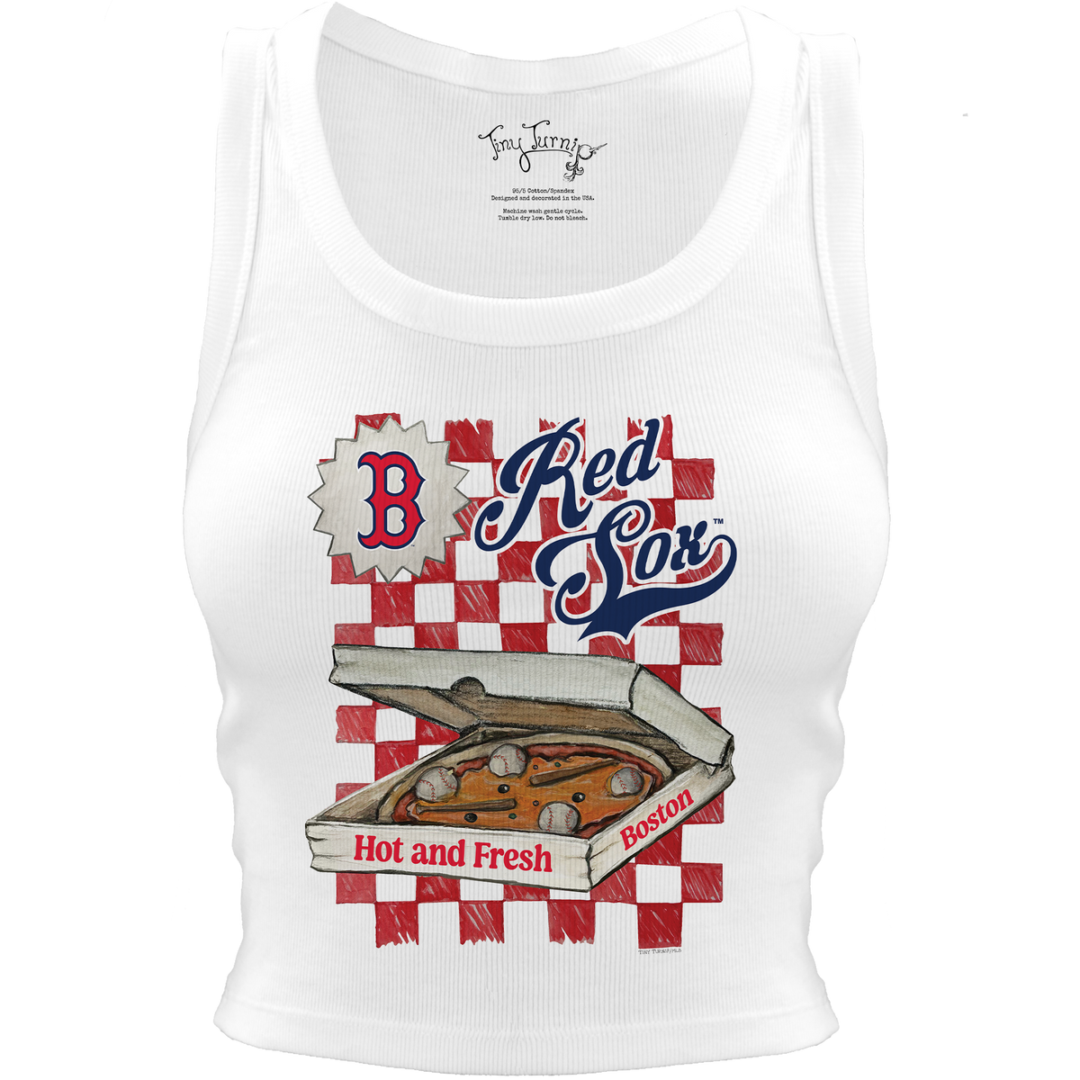 Boston Red Sox Pizza Crop Tank