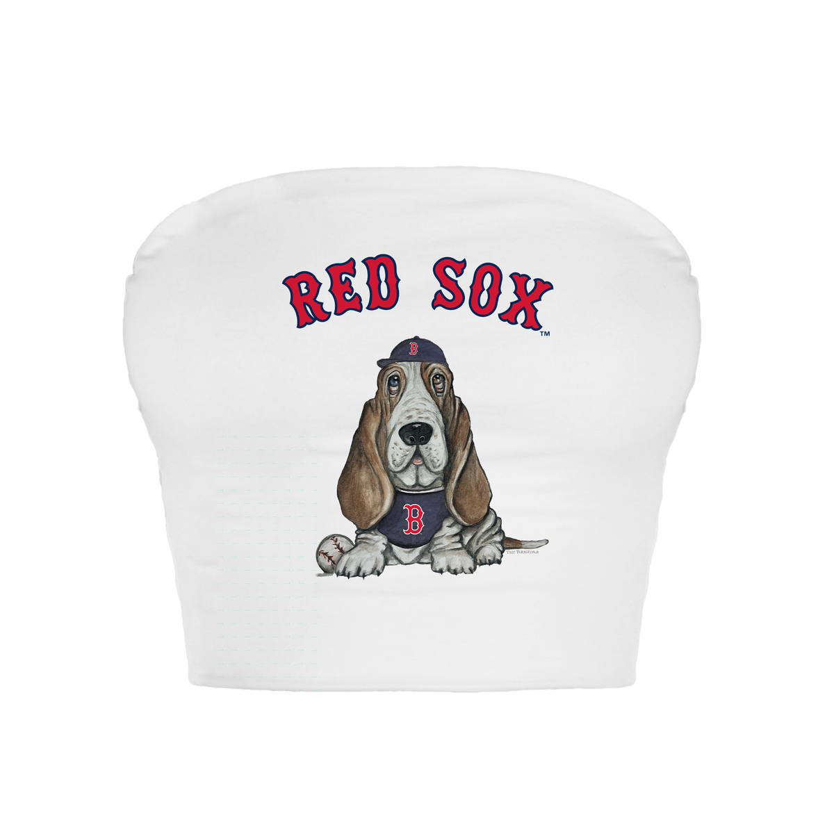 Boston Red Sox Puddy Crop Tube Top - Tiny Turnip