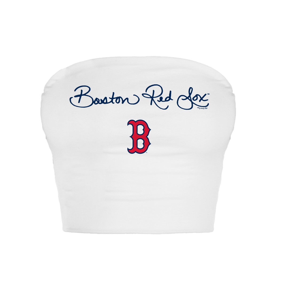 Boston Red Sox Logo Script Crop Tube Top