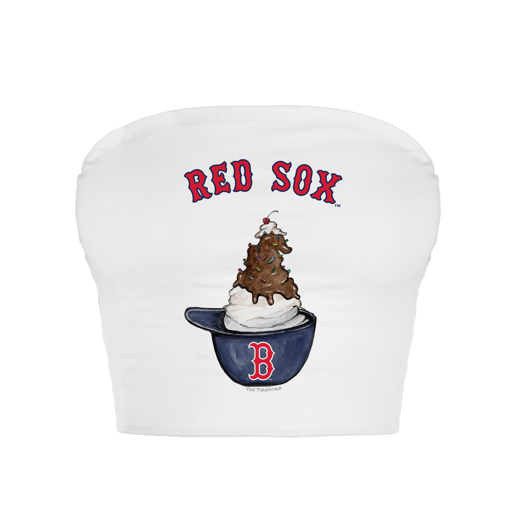 Boston Red Sox Sundae Helmet Crop Tube Top