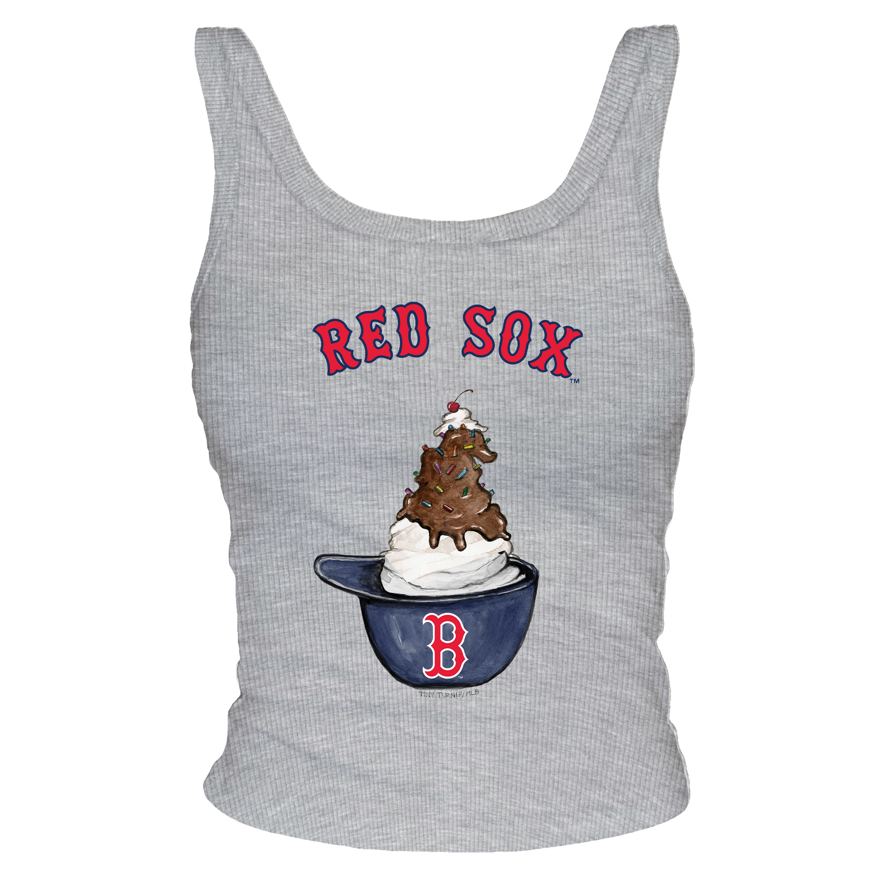 Boston Red Sox Sundae Helmet Ribbed Tank