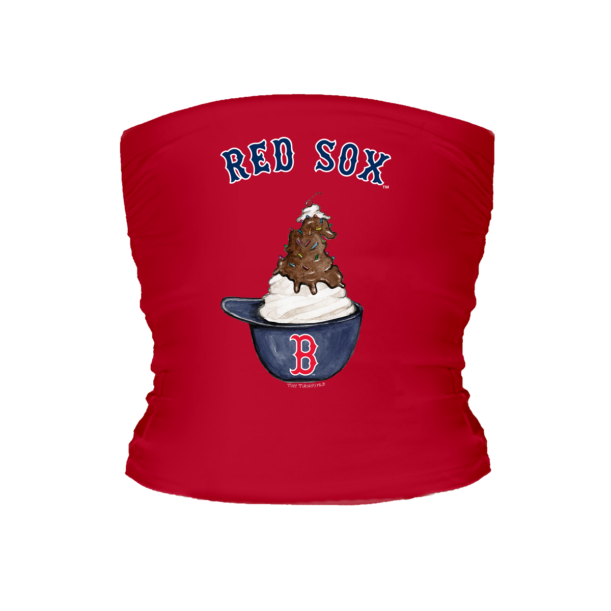 Boston Red Sox Sundae Helmet Tube Top - Tiny Turnip
