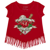 Boston Red Sox Tattoo Rose Fringe Tee