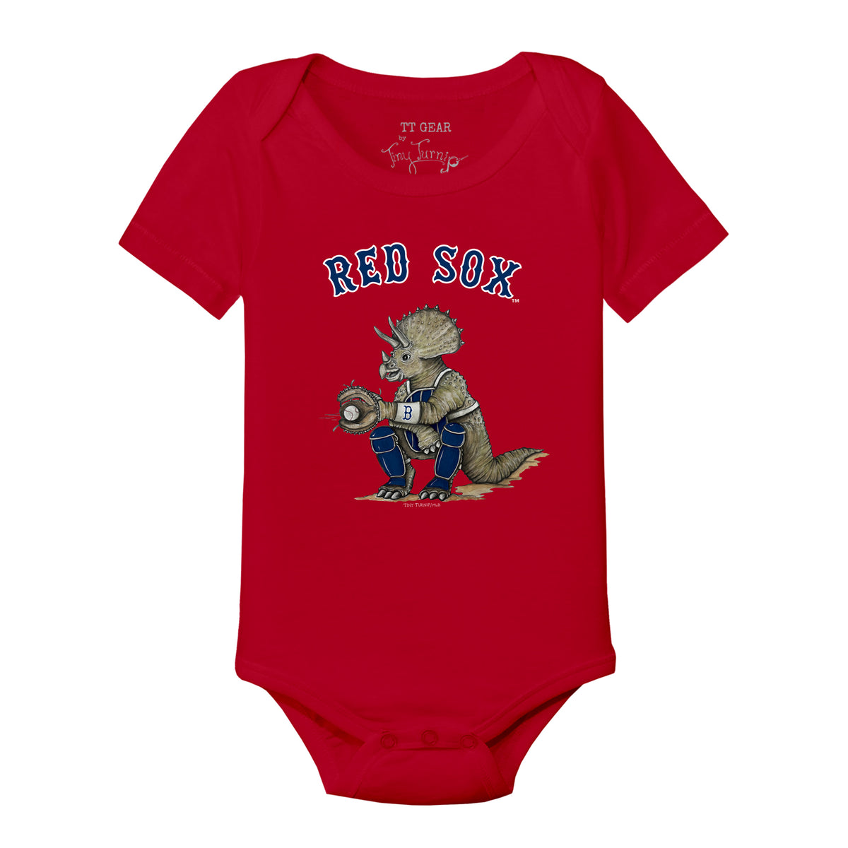 Boston Red Sox Triceratops Short Sleeve Snapper