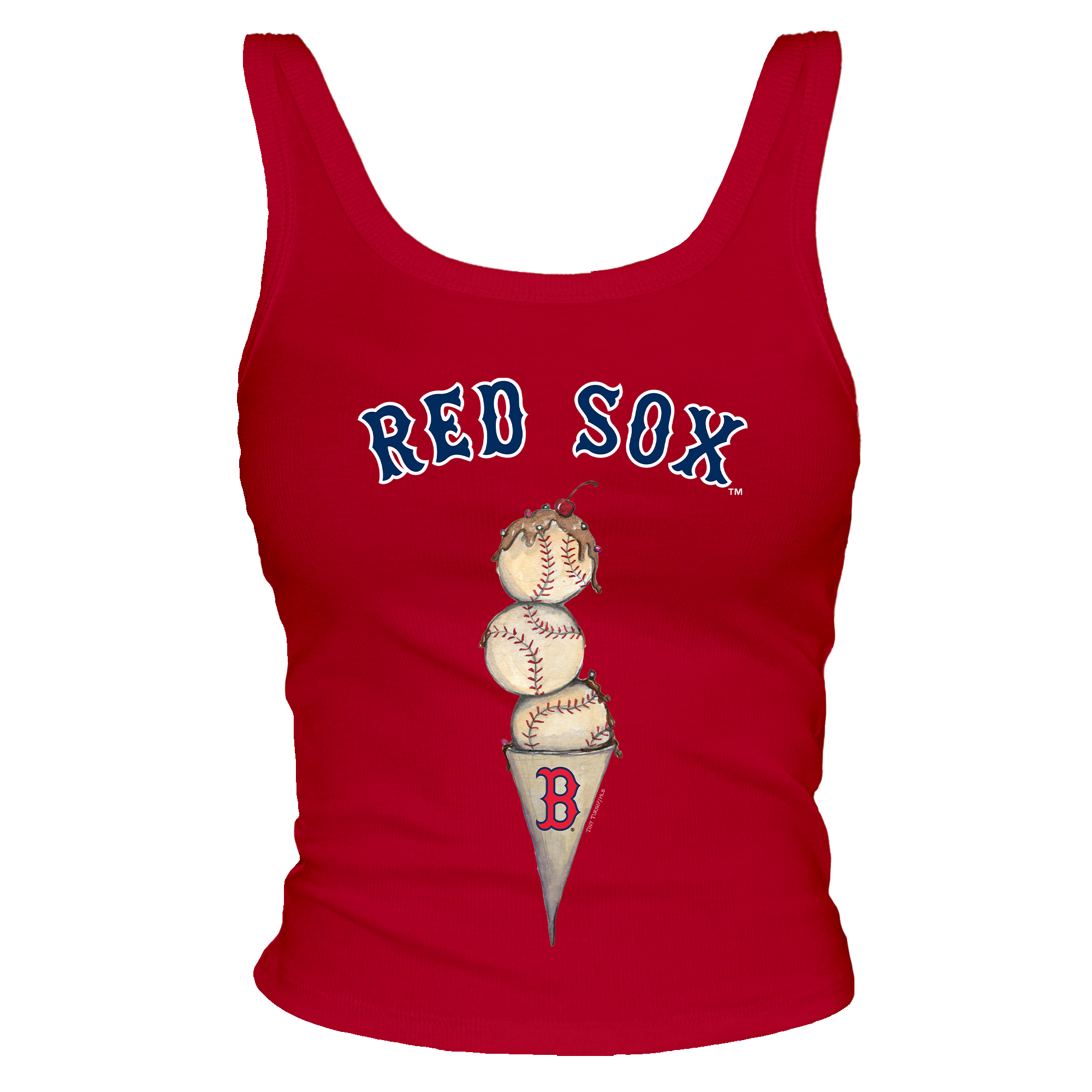 Boston Red Sox Triple Scoop Ribbed Tank | Tiny Turnip