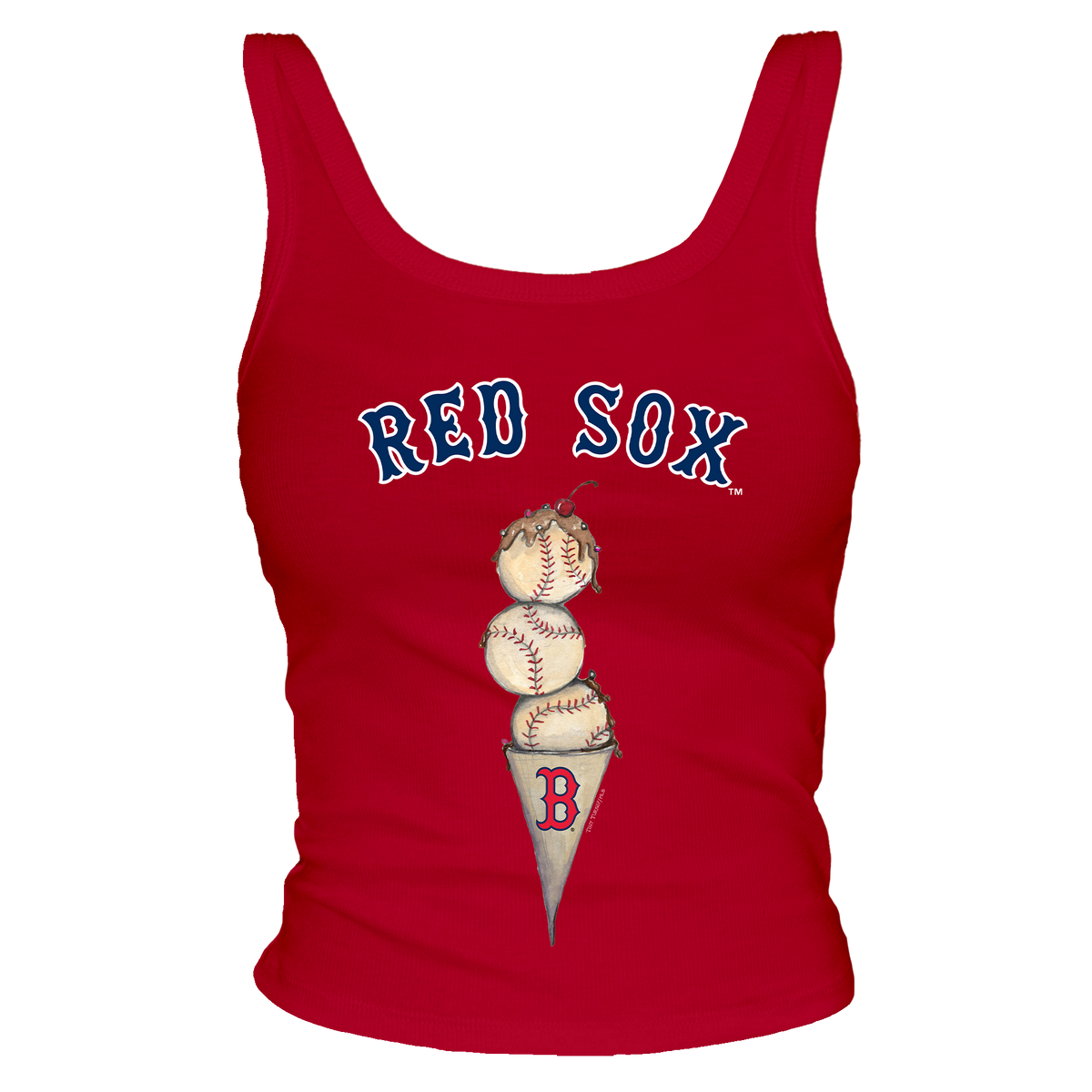 Boston Red Sox Triple Scoop Ribbed Tank - Tiny Turnip
