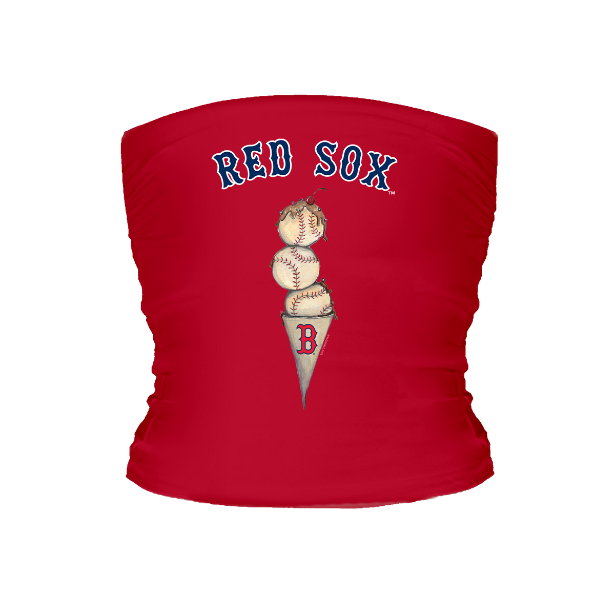 Boston Red Sox Triple Scoop Tube Top - Tiny Turnip