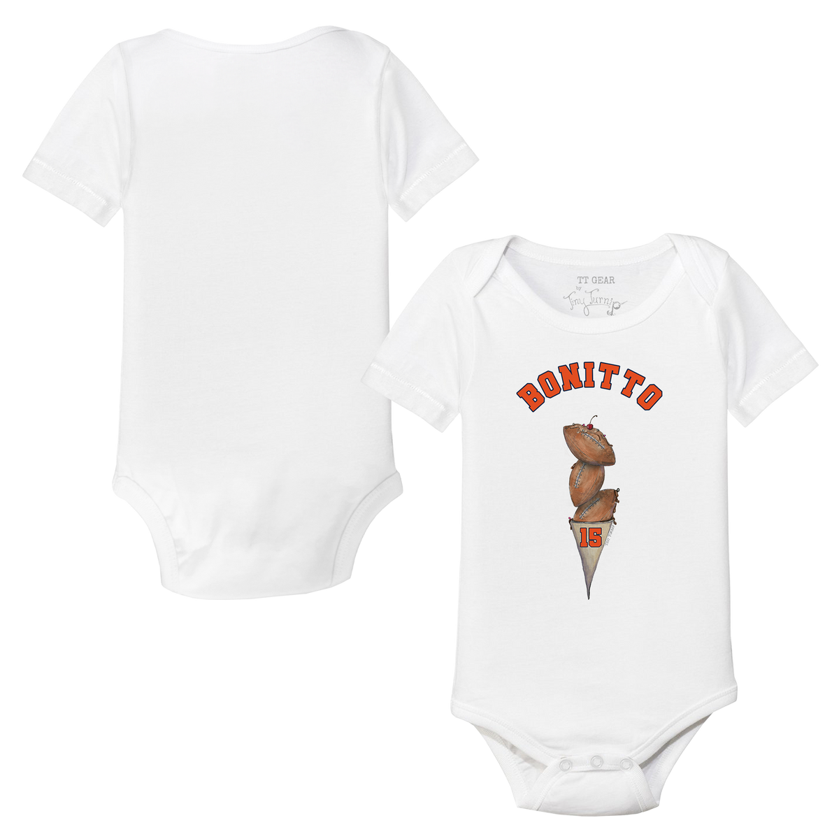 VIP Football: Triple Scoop w/ Name - Short Sleeve Snapper - Tiny Turnip