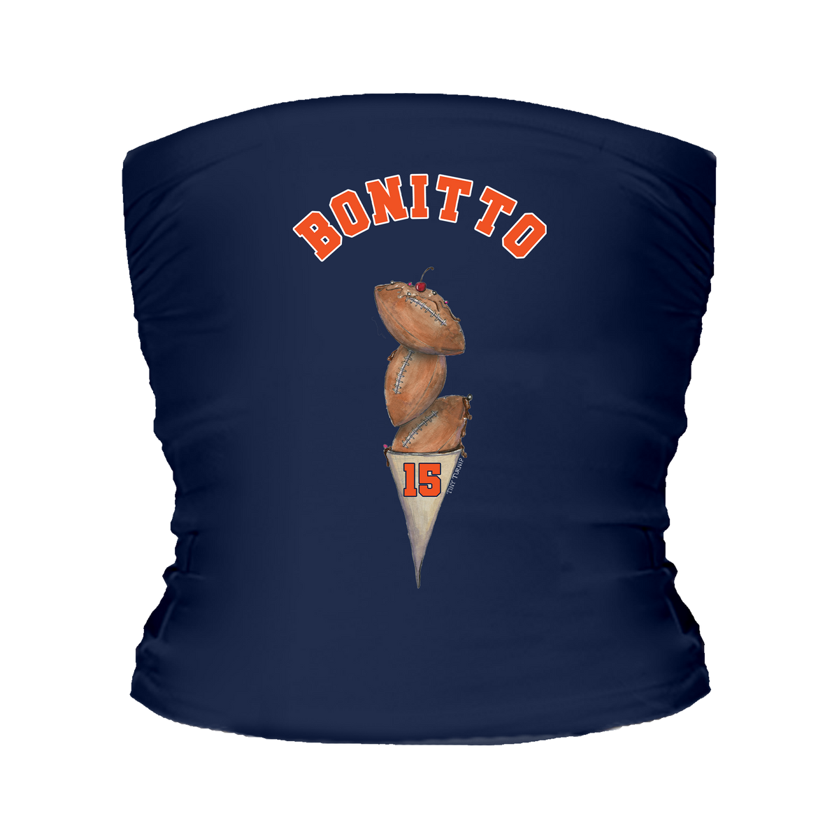 VIP Football: Triple Scoop w/ Name - Tube Top - Tiny Turnip