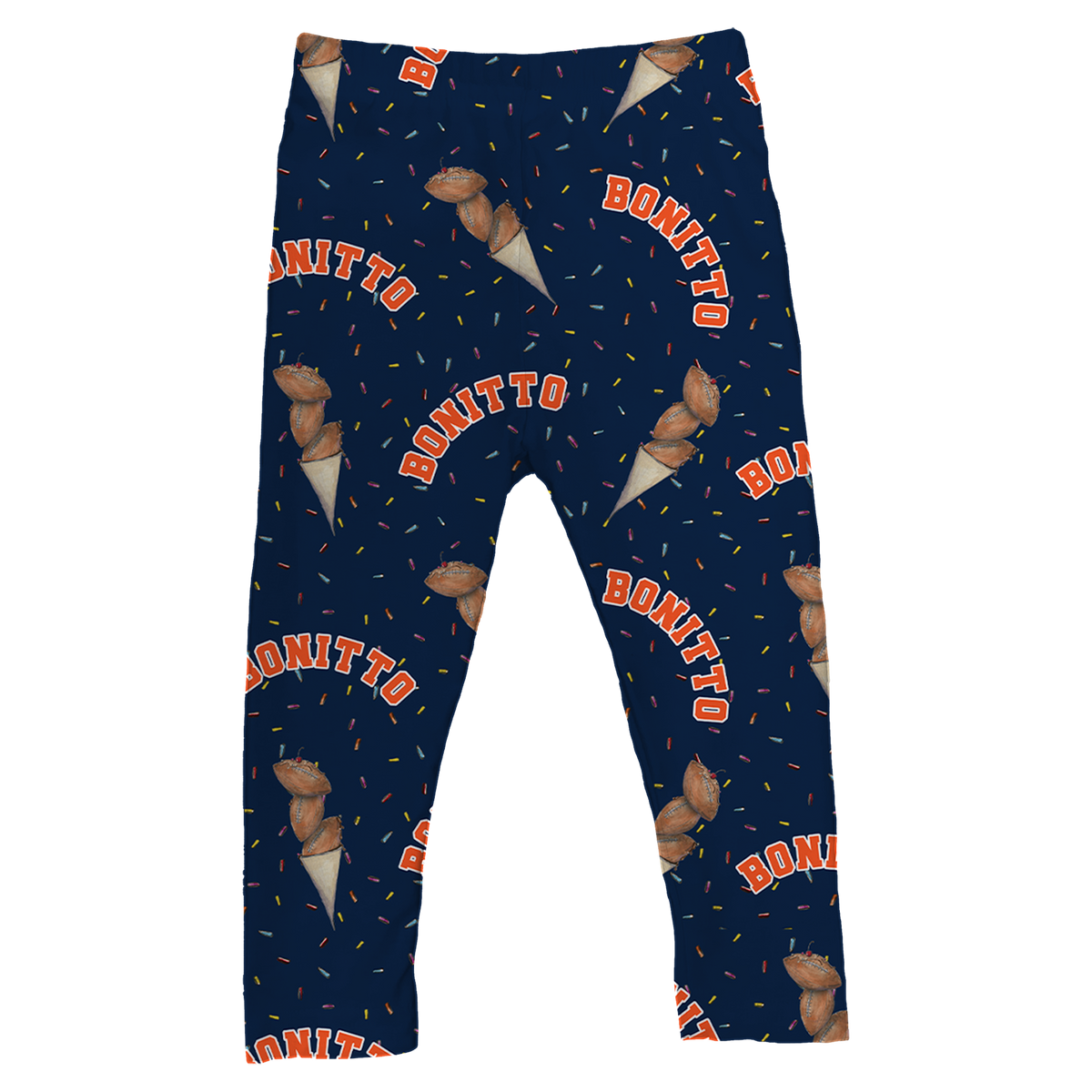 VIP Football: Triple Scoop w/ Name - Leggings - Tiny Turnip