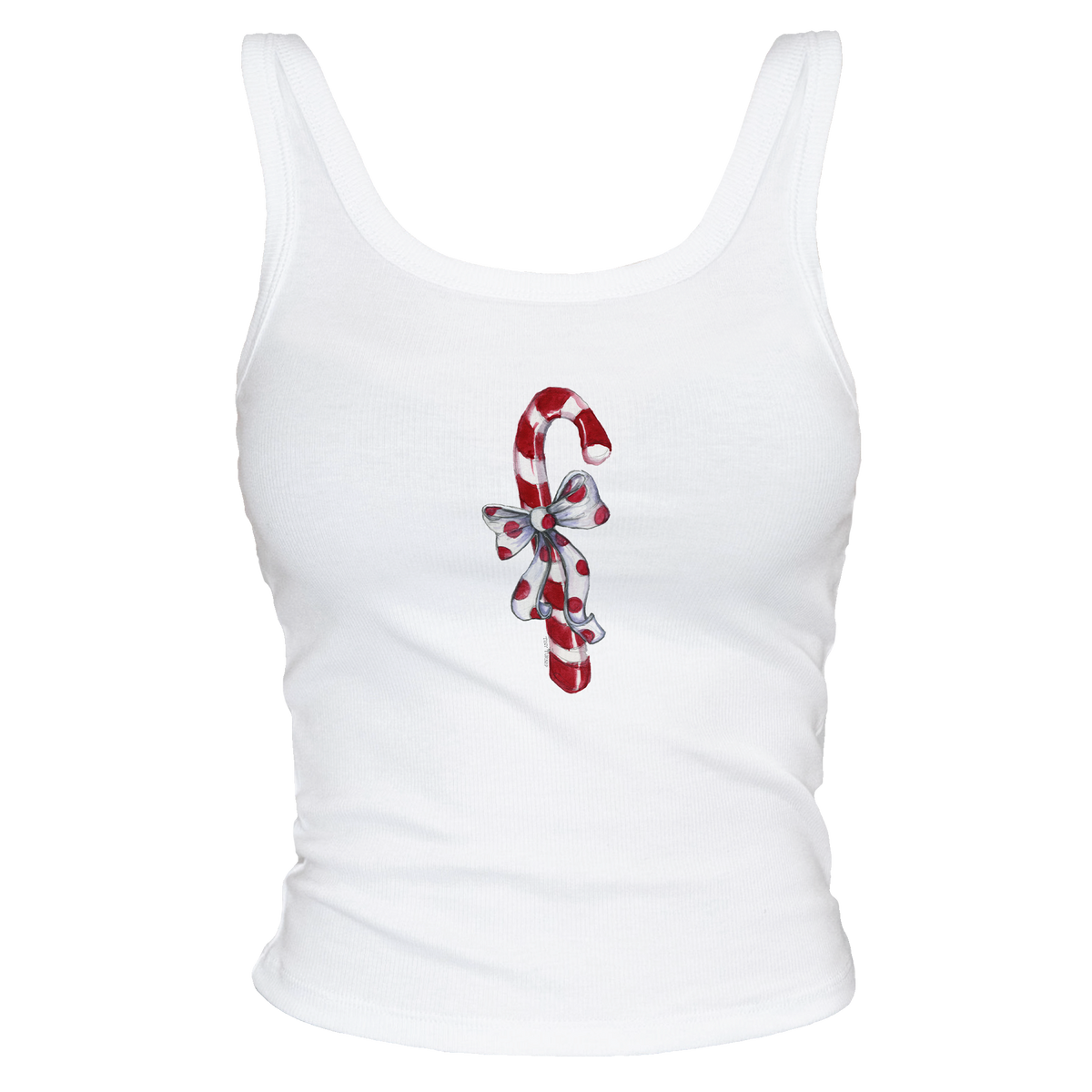 Candy Cane Ribbed Tank