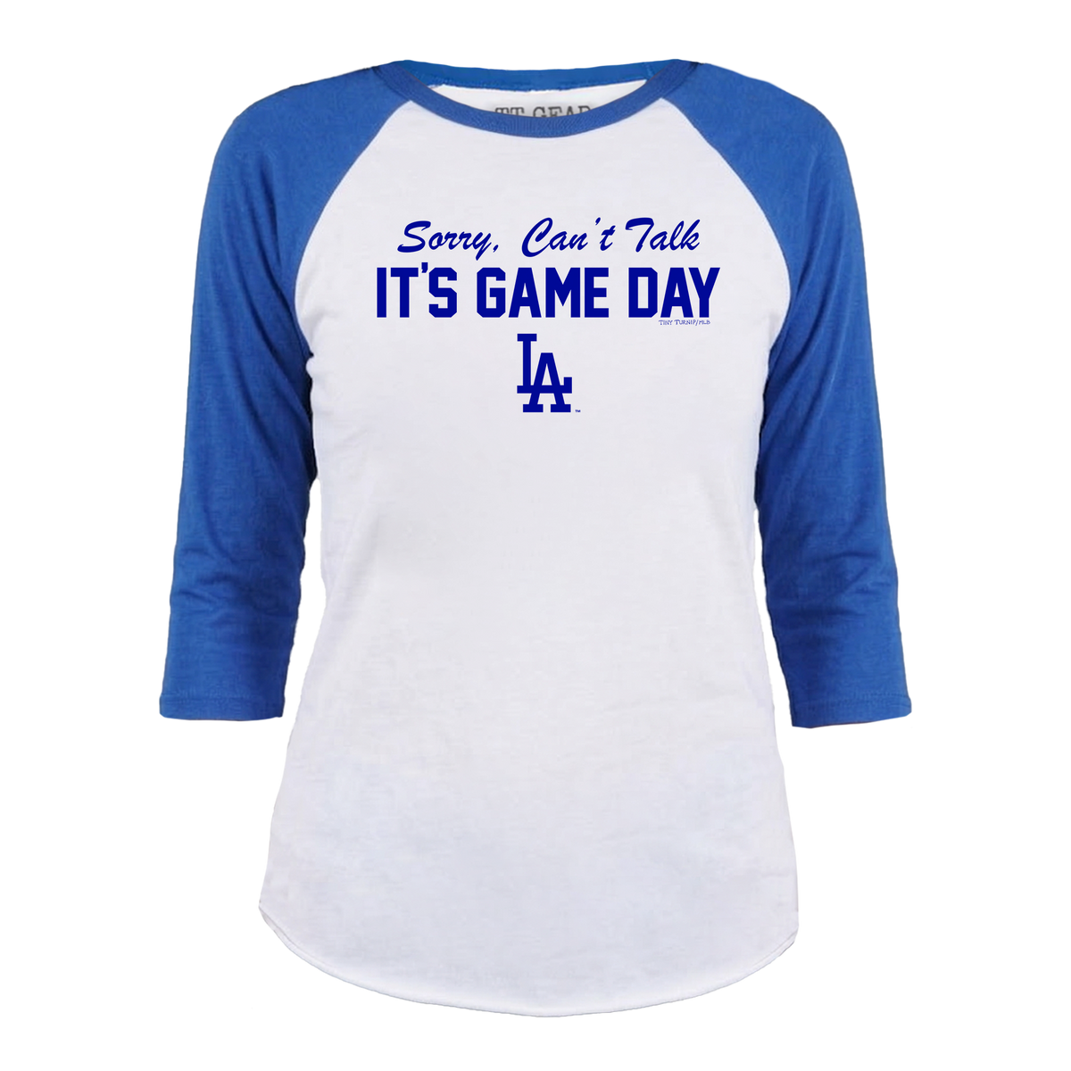 LA Dodgers Chelsea Freeman Game Day 3/4 Sleeve Raglan - Tiny Turnip