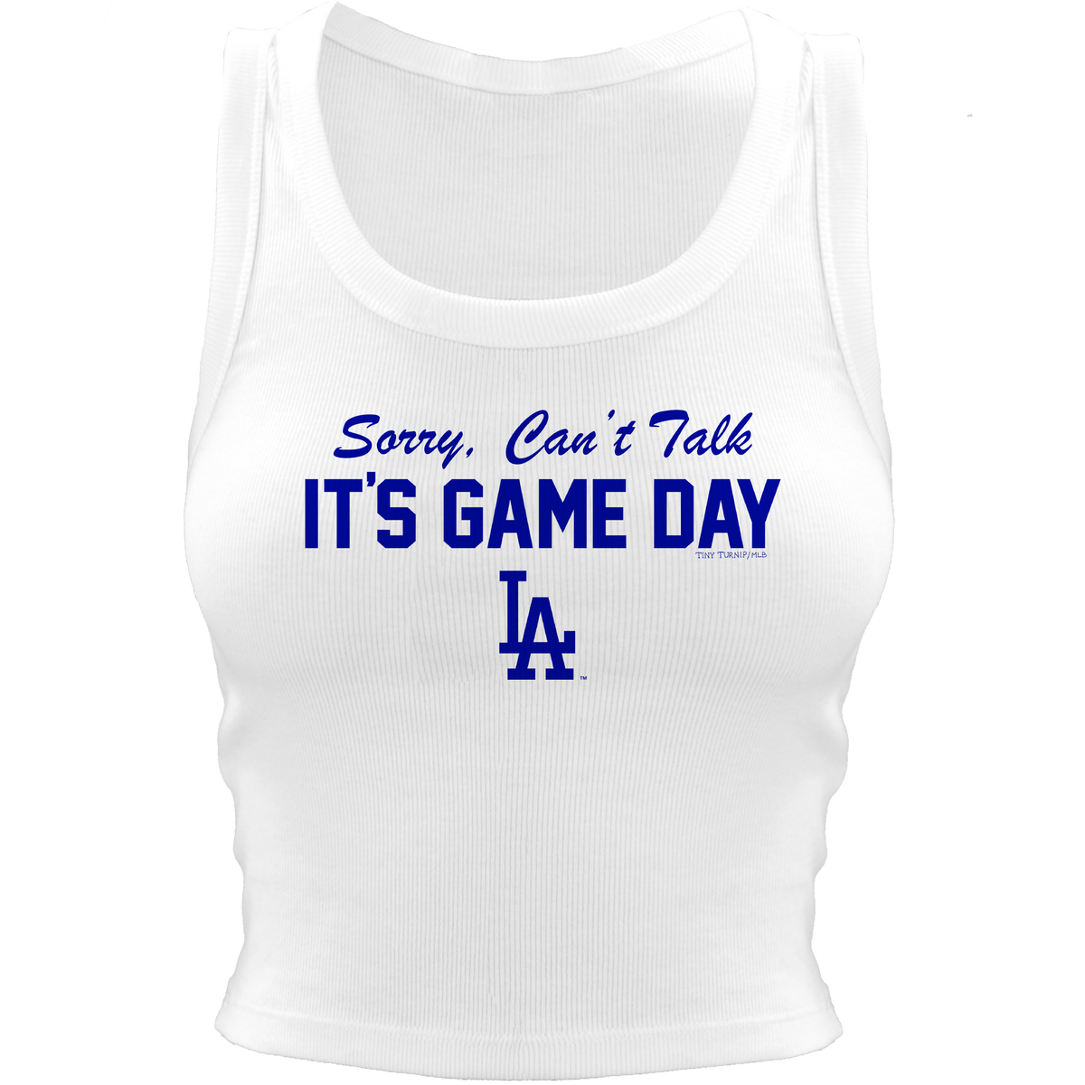 LA Dodgers Chelsea Freeman Game Day Crop Tank - Tiny Turnip