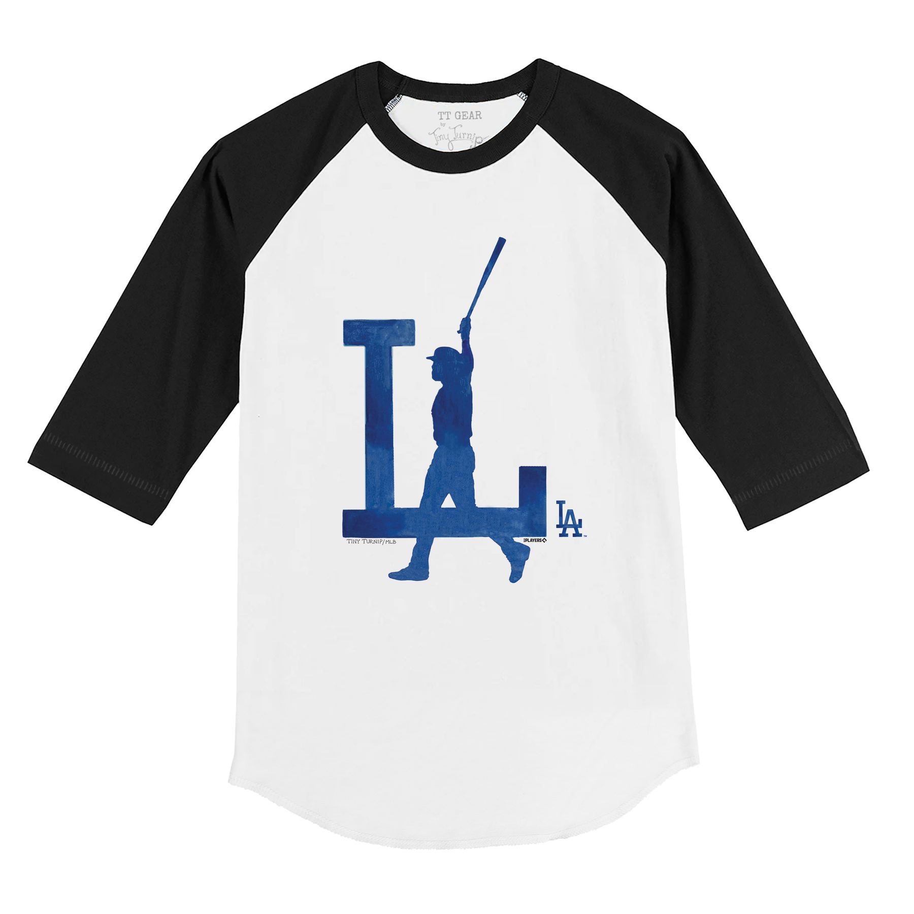 LA Walk Off Chelsea Freeman Dodgers 3/4 Black Sleeve Raglan