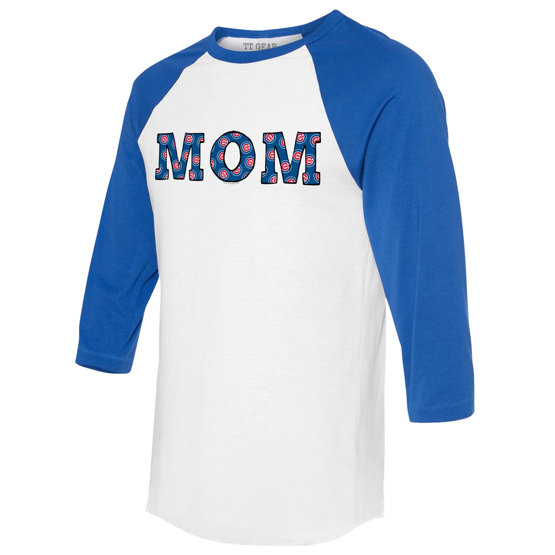 Chicago Cubs Mom 3/4 Royal Blue Sleeve Raglan