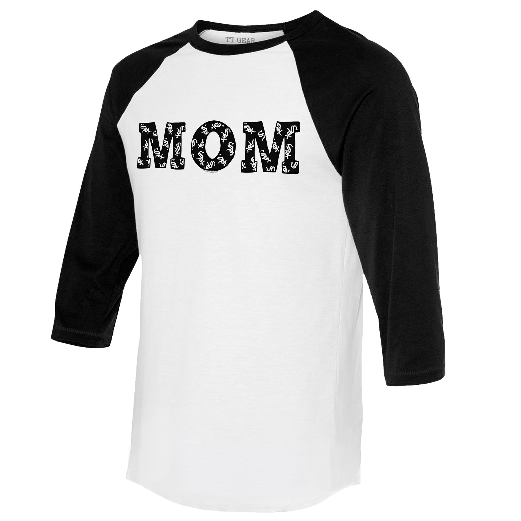 Chicago White Sox Mom 3/4 Black Sleeve Raglan