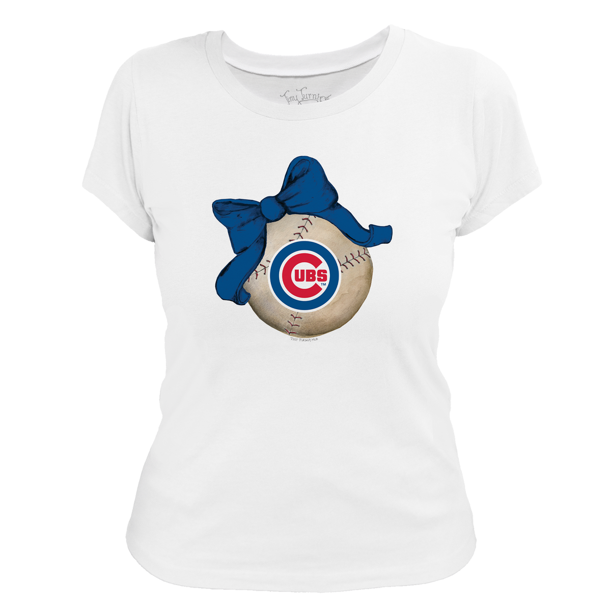 Chicago Cubs Baseball Bow Tee Shirt