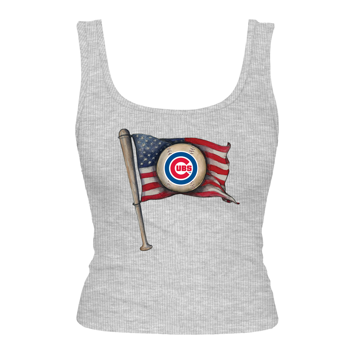 Chicago Cubs Baseball Flag Emmy Tank