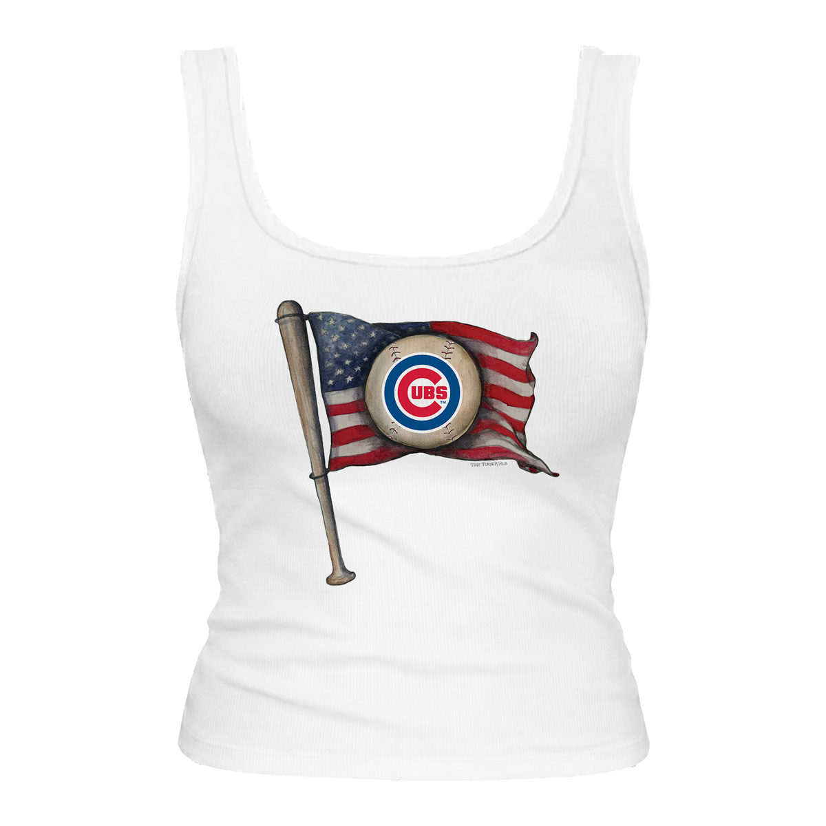 Chicago Cubs Baseball Flag Emmy Tank