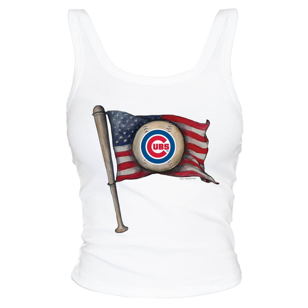 Chicago Cubs Baseball Flag Tank