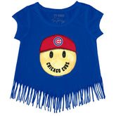 Chicago Cubs Smiley Fringe Tee