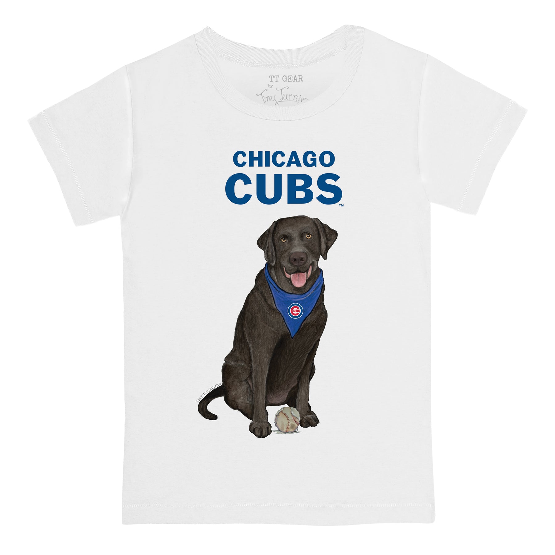 Chicago Cubs Black Labrador Retriever Tee Shirt