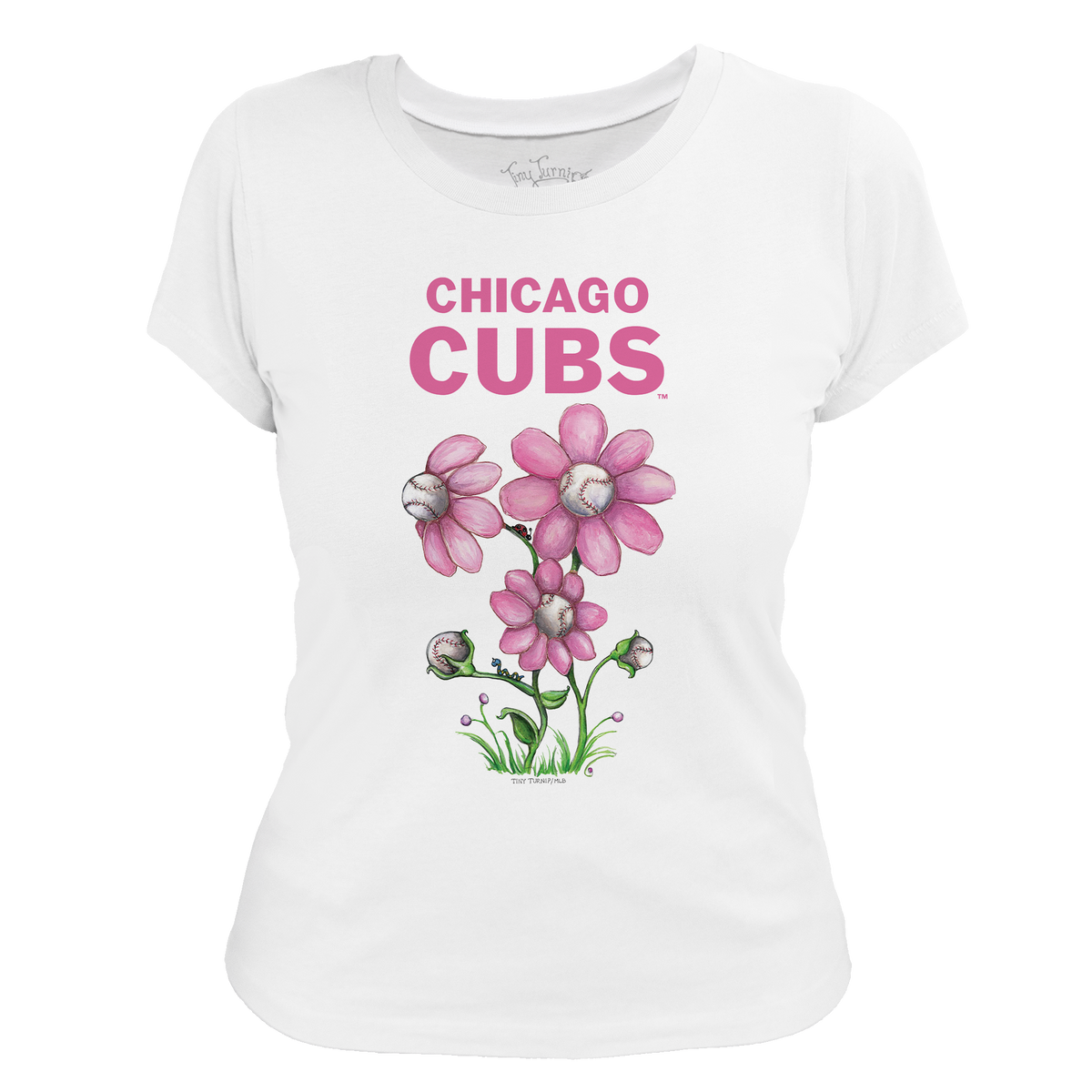 Chicago Cubs Blooming Baseballs Tee Shirt