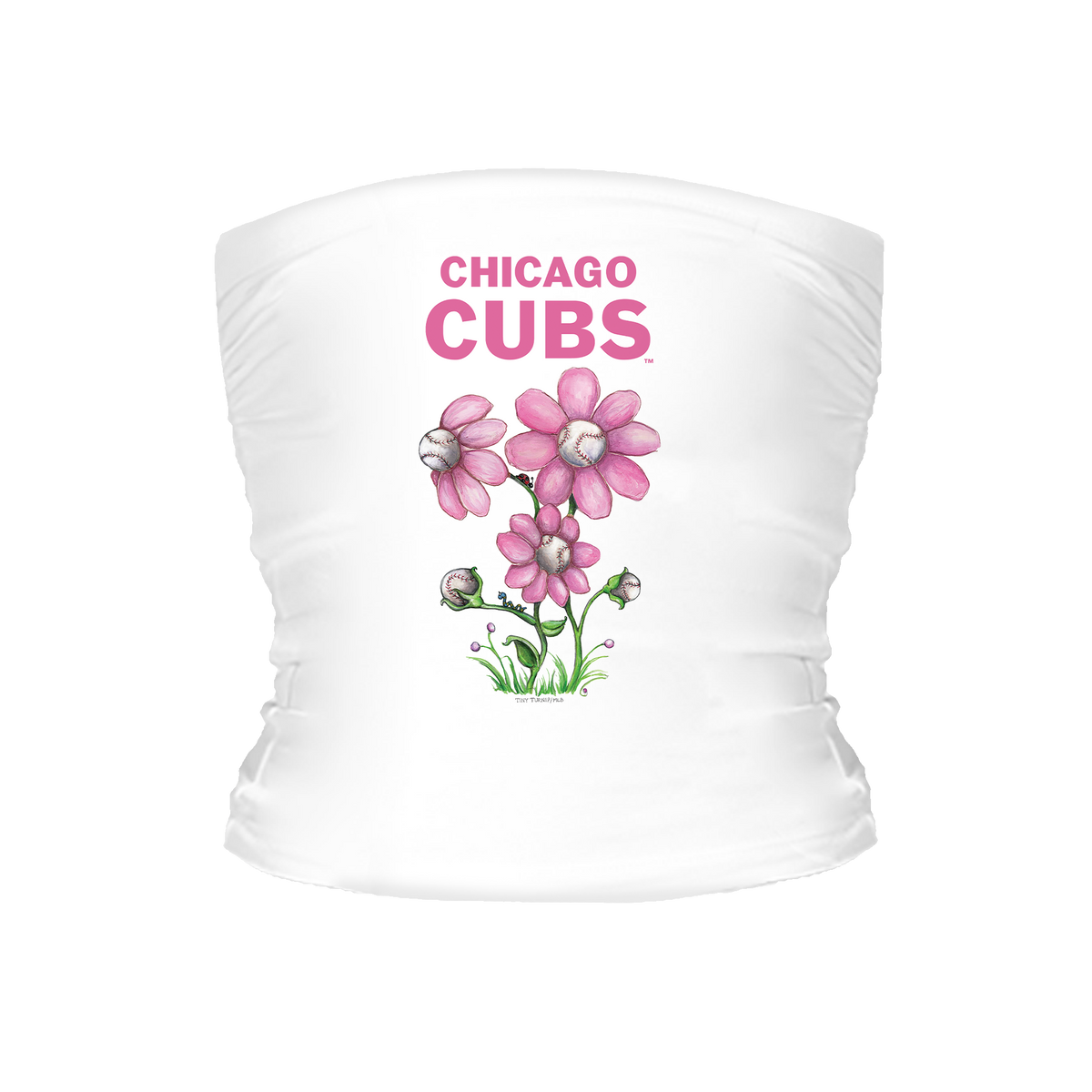 Chicago Cubs Blooming Baseball Tube Top - Tiny Turnip