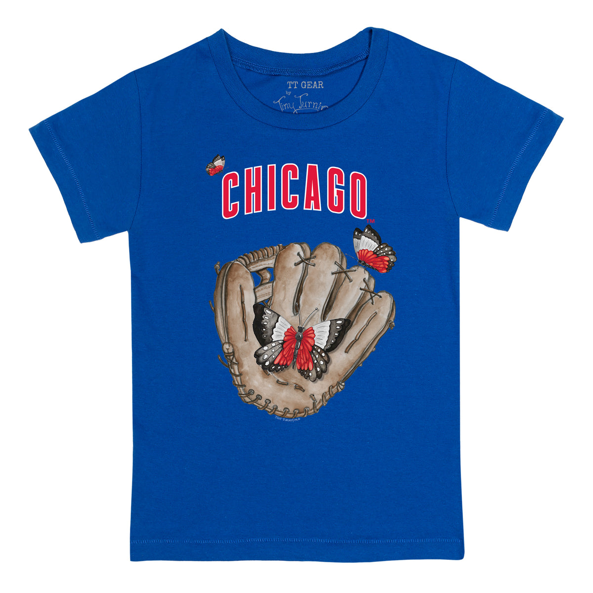 Chicago Cubs Butterfly Glove Tee Shirt