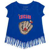 Chicago Cubs Butterfly Glove Fringe Tee