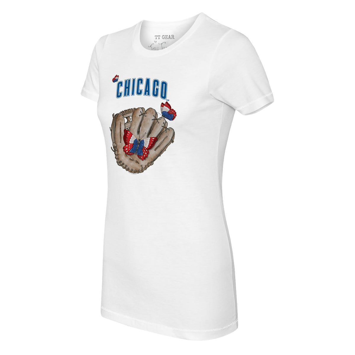 Chicago Cubs Butterfly Glove Tee Shirt