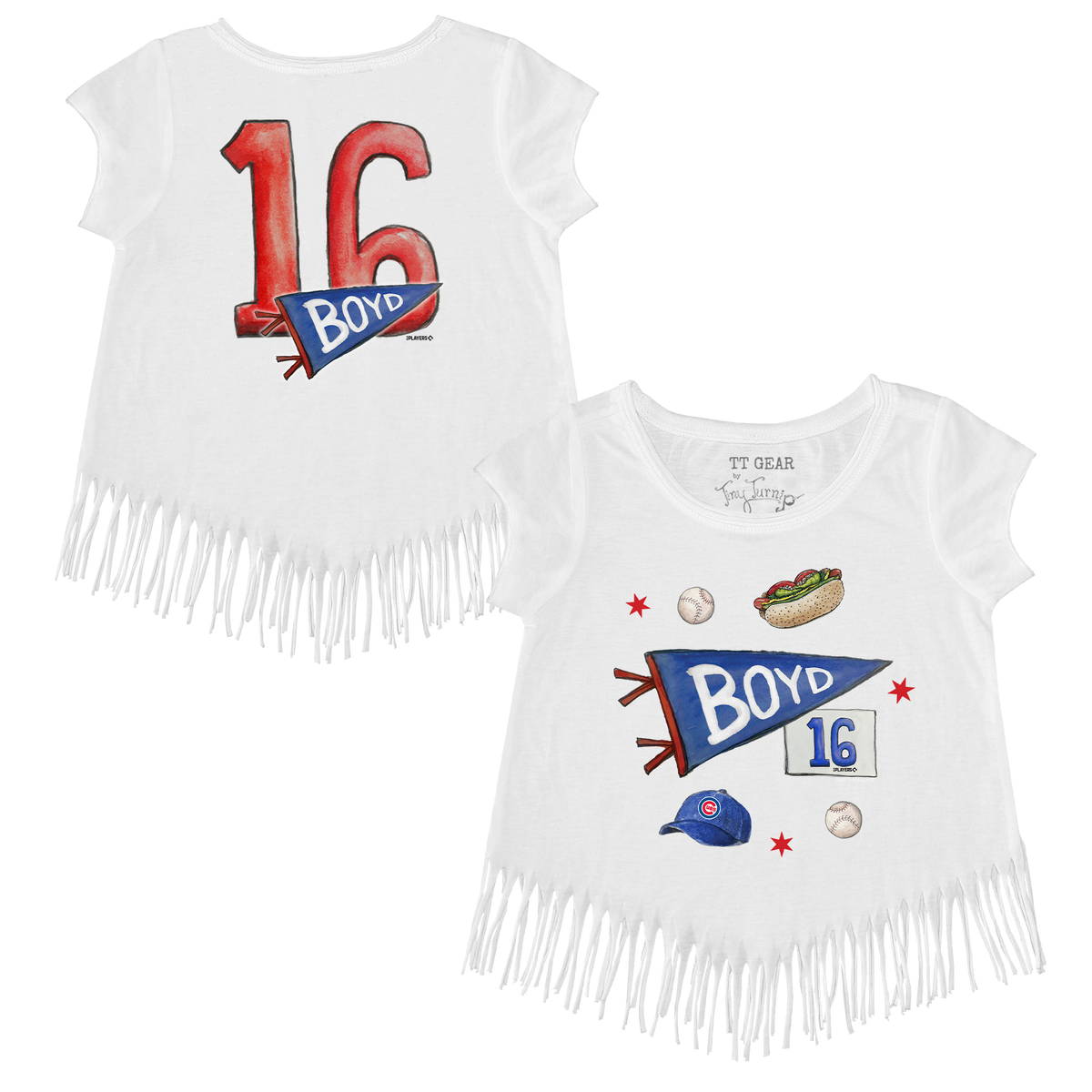 City Collage w/ Name, Number - Fringe Tee - Tiny Turnip